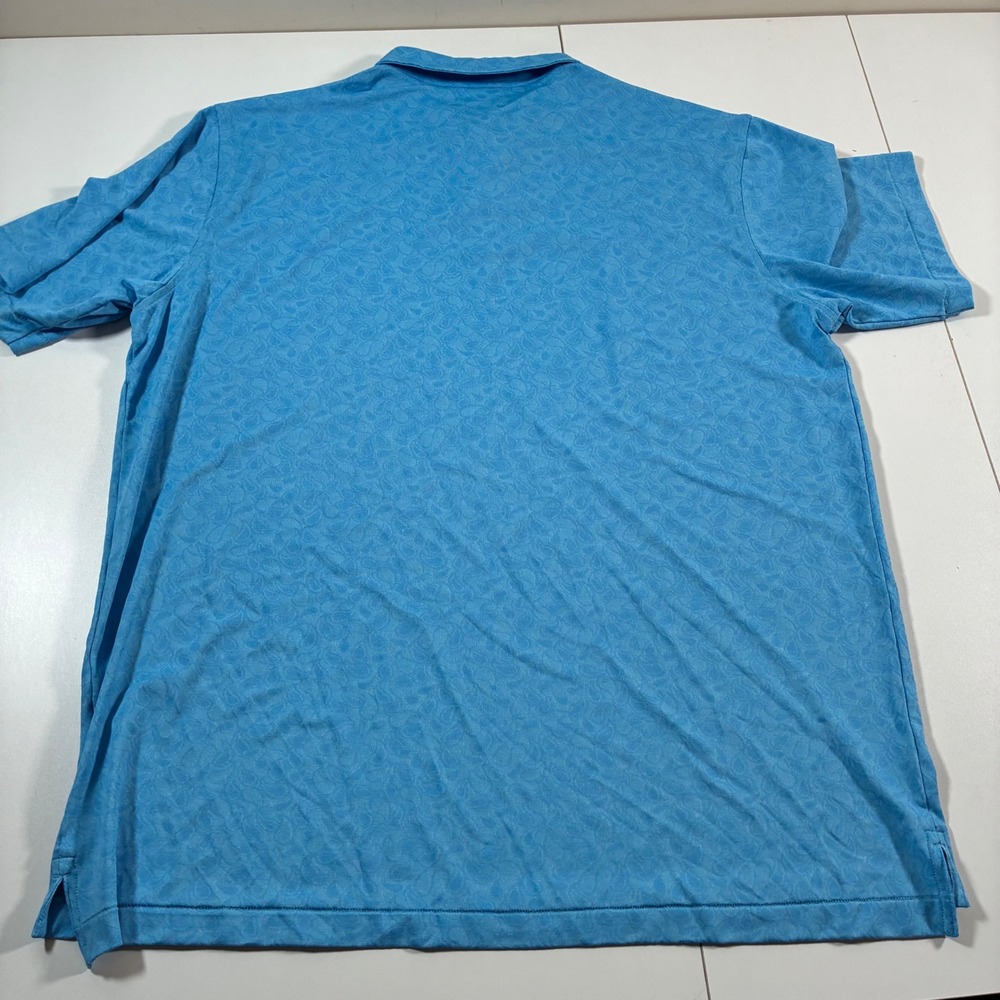 NEW Peter Millar Polo Shirt XL Crown Sport Paisley Jacquard Performance AOP - Picture 4 of 9